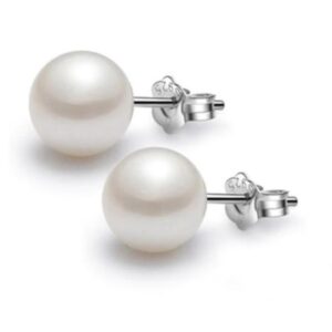 Broqueles Perla Plata 925